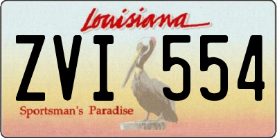 LA license plate ZVI554