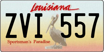 LA license plate ZVI557