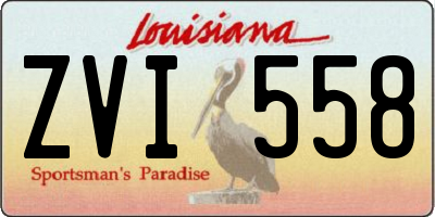 LA license plate ZVI558