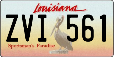 LA license plate ZVI561
