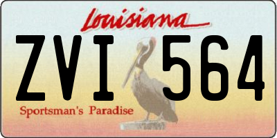 LA license plate ZVI564