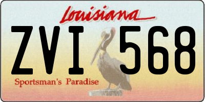 LA license plate ZVI568