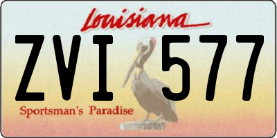 LA license plate ZVI577