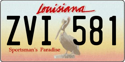 LA license plate ZVI581