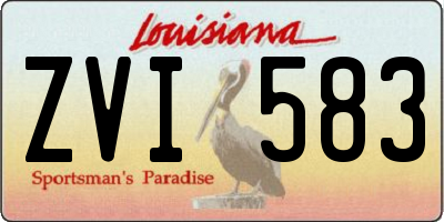 LA license plate ZVI583