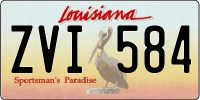 LA license plate ZVI584