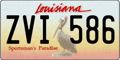 LA license plate ZVI586