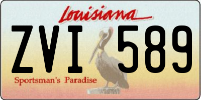 LA license plate ZVI589