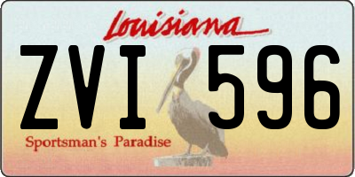 LA license plate ZVI596