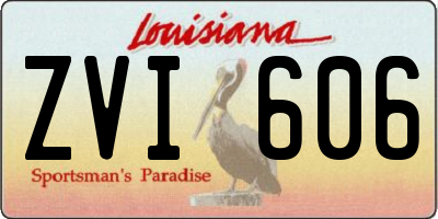 LA license plate ZVI606