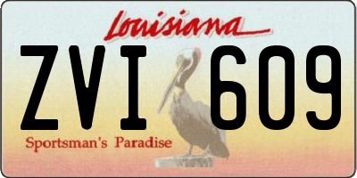 LA license plate ZVI609