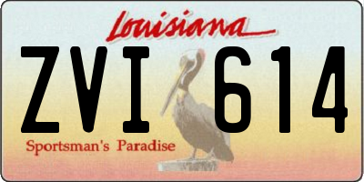 LA license plate ZVI614