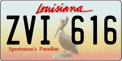 LA license plate ZVI616