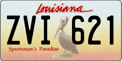 LA license plate ZVI621