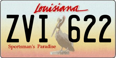 LA license plate ZVI622