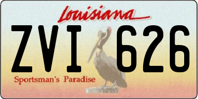 LA license plate ZVI626