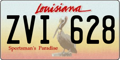 LA license plate ZVI628