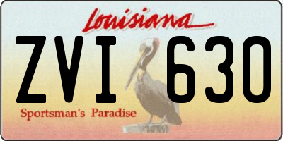 LA license plate ZVI630