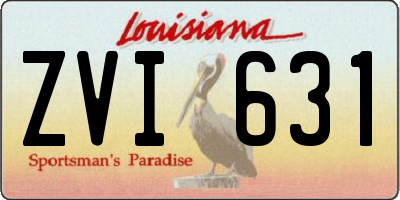 LA license plate ZVI631