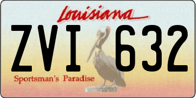 LA license plate ZVI632