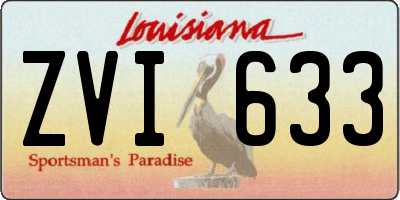 LA license plate ZVI633