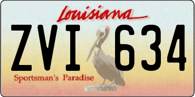 LA license plate ZVI634