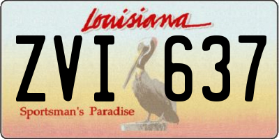 LA license plate ZVI637