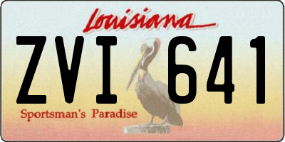 LA license plate ZVI641