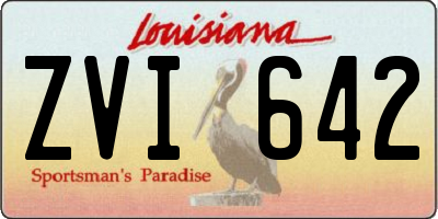 LA license plate ZVI642