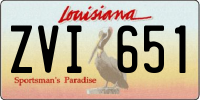 LA license plate ZVI651