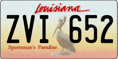 LA license plate ZVI652