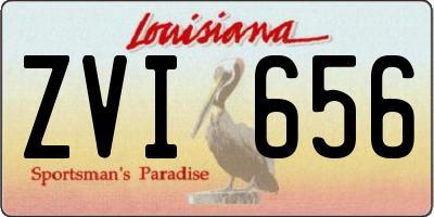 LA license plate ZVI656