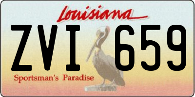 LA license plate ZVI659