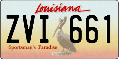 LA license plate ZVI661
