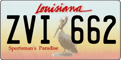 LA license plate ZVI662