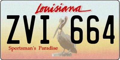 LA license plate ZVI664