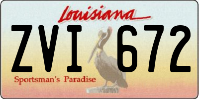 LA license plate ZVI672