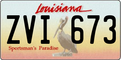 LA license plate ZVI673