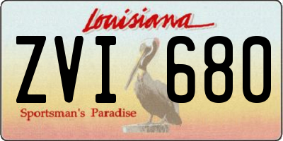 LA license plate ZVI680