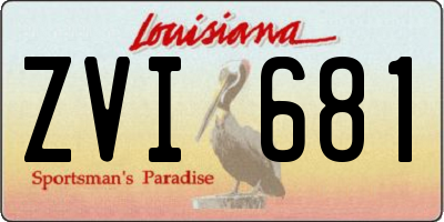 LA license plate ZVI681