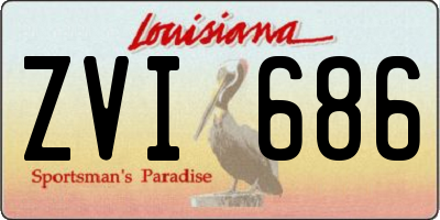 LA license plate ZVI686