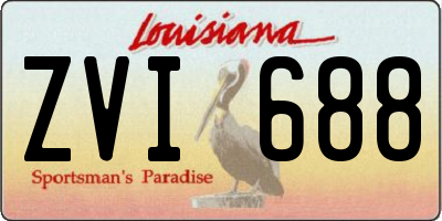 LA license plate ZVI688