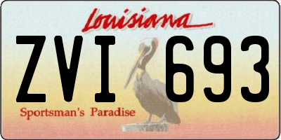 LA license plate ZVI693