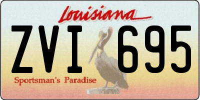 LA license plate ZVI695