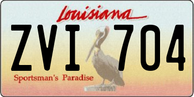 LA license plate ZVI704