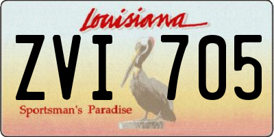 LA license plate ZVI705