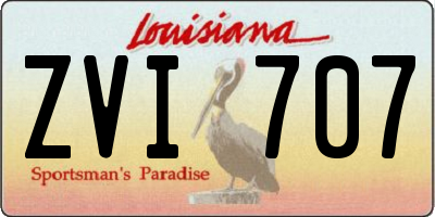 LA license plate ZVI707