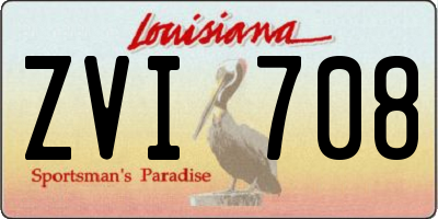 LA license plate ZVI708