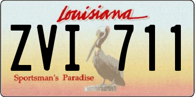 LA license plate ZVI711