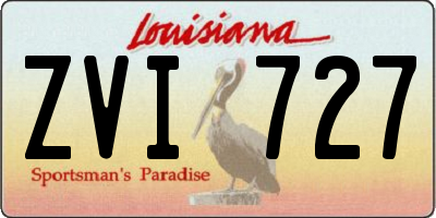 LA license plate ZVI727